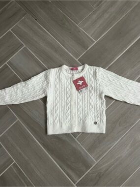 Absorba Cream Cable Knit Button-Front Cardigan